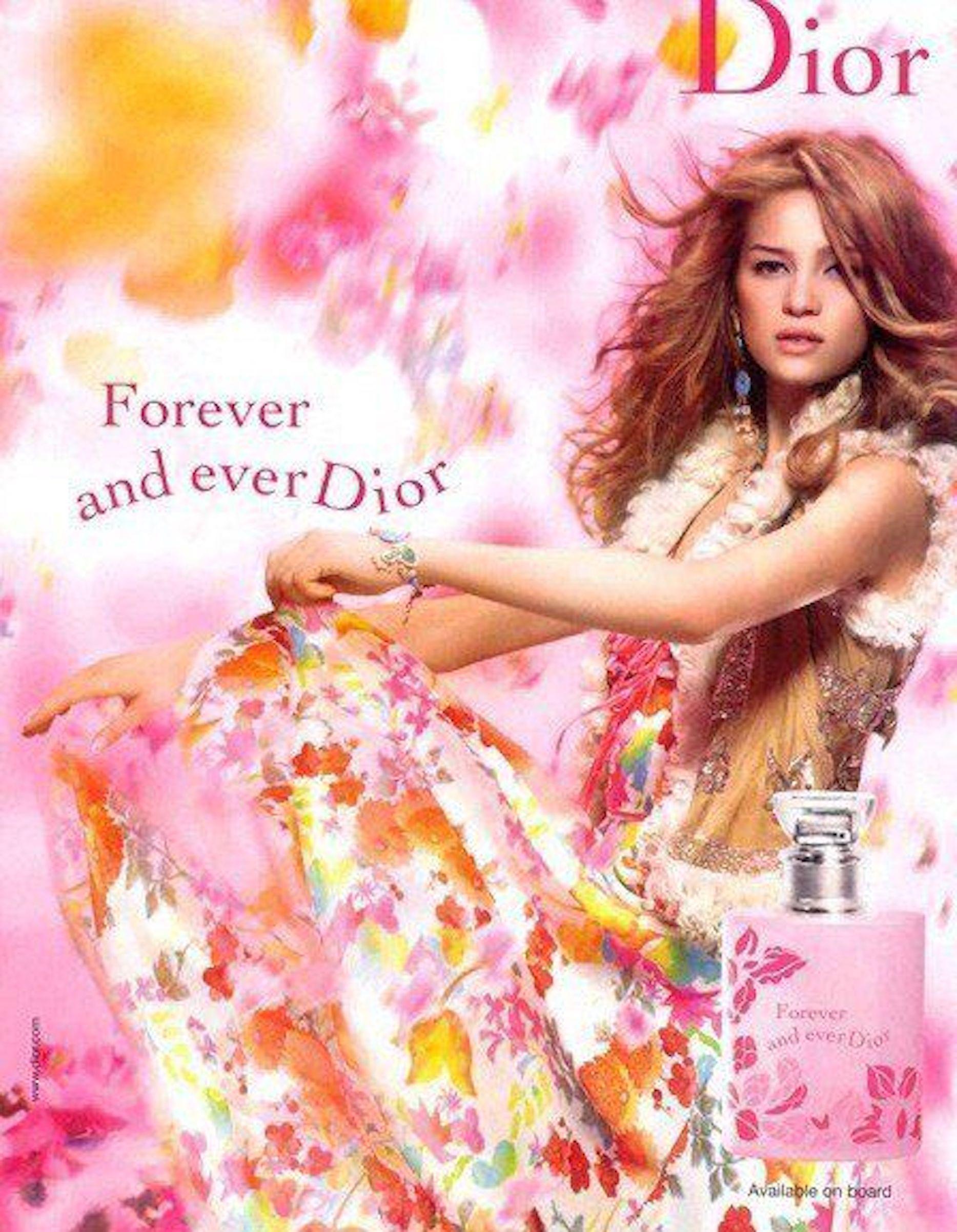 Spring 2006 Christian Dior by John Galliano Vintage Pure Silk Floral Dress 14