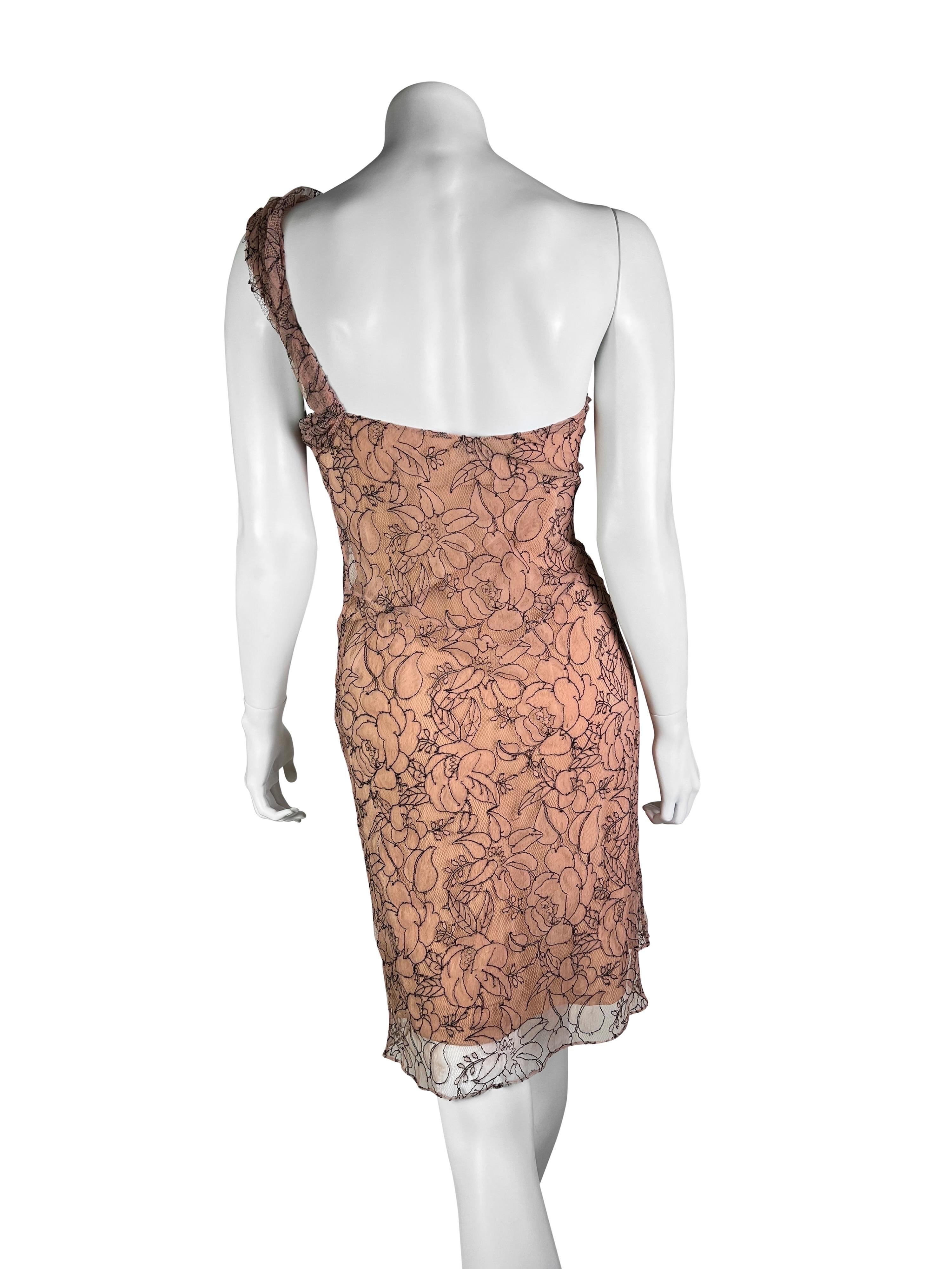  Spring 2006 Dior by John Galliano Lace Dress For Sale 2