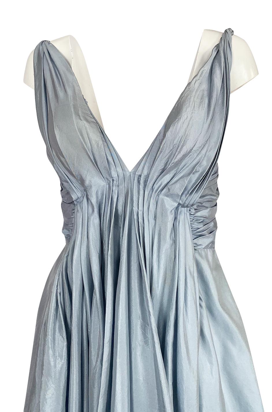 Spring 2007 John Galliano for Christian Dior Pale Blue Silk Voluminous Dress 2