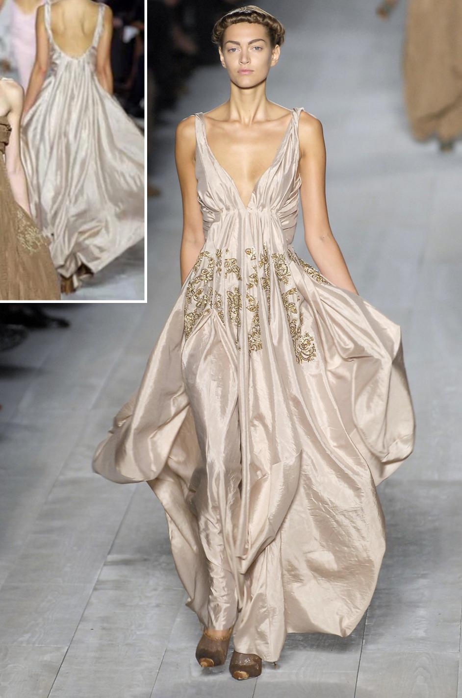 Spring 2007 John Galliano for Christian Dior Pale Blue Silk Voluminous Dress 6