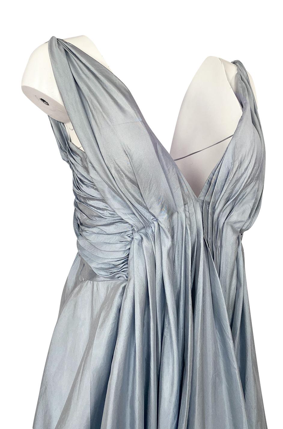 Spring 2007 John Galliano for Christian Dior Pale Blue Silk Voluminous Dress 1
