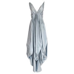 Spring 2007 John Galliano for Christian Dior Pale Blue Silk Voluminous Dress