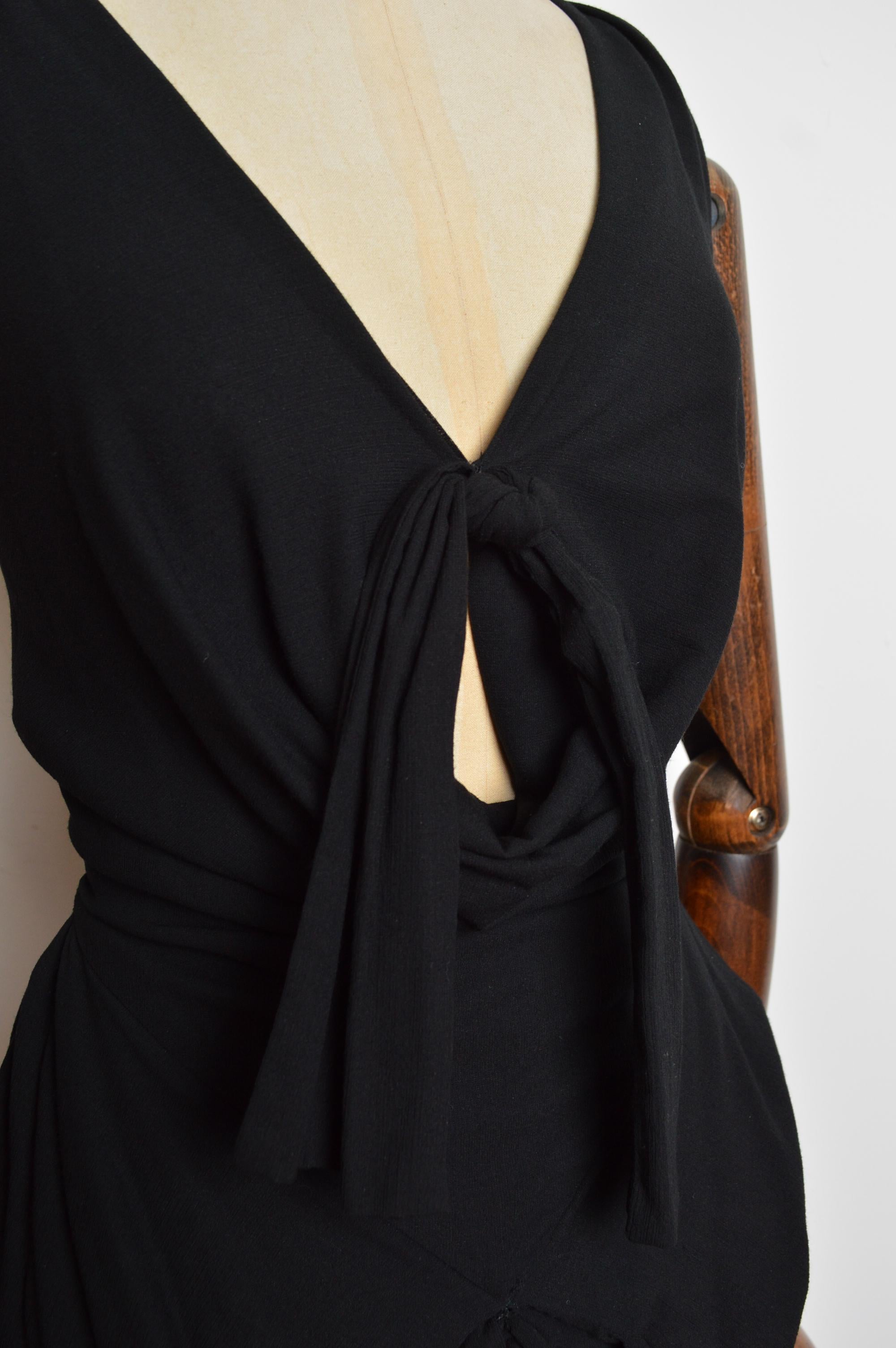 Printemps 2009 - Vivienne Westwood Bondage Shibari Knot Black Evening Cocktail Dress Pour femmes en vente