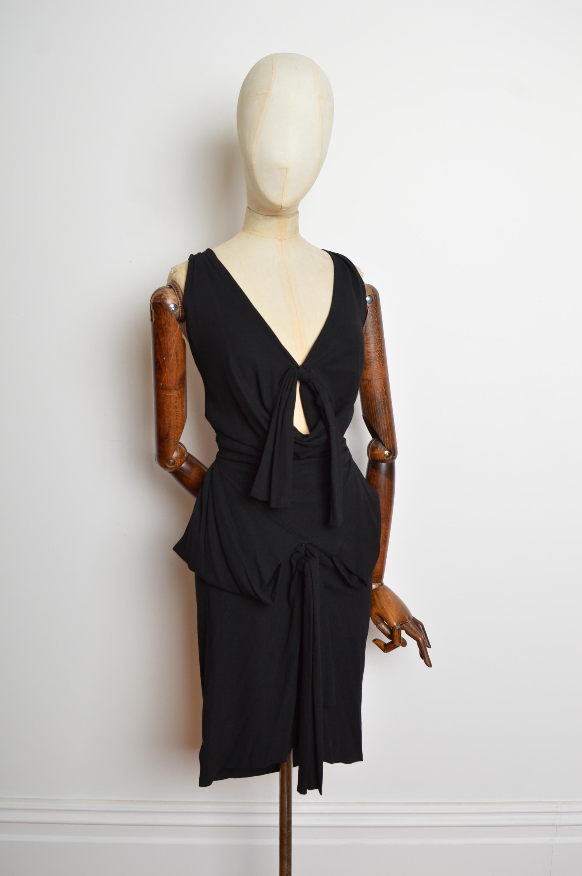 Printemps 2009 - Vivienne Westwood Bondage Shibari Knot Black Evening Cocktail Dress en vente 2