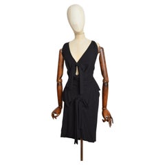Spring 2009 Vivienne Westwood Bondage Shibari Knot Black Evening Cocktail Dress