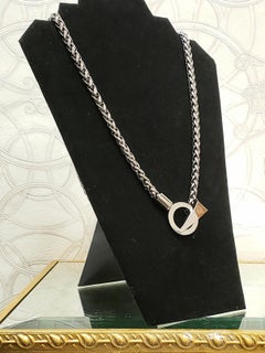 Spring 2011 L# 16 NEW VERSACE SILVER TONE METAL CHAIN