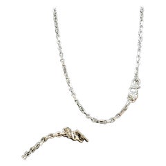 Spring 2011 L# 26 NEW VERSACE SILVER TONE METAL NECKLACE and BRACELET