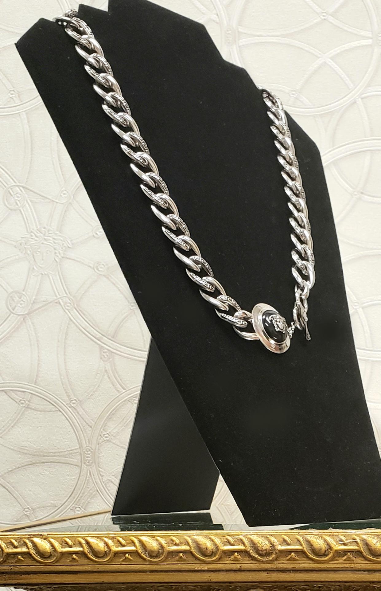 silver versace chain