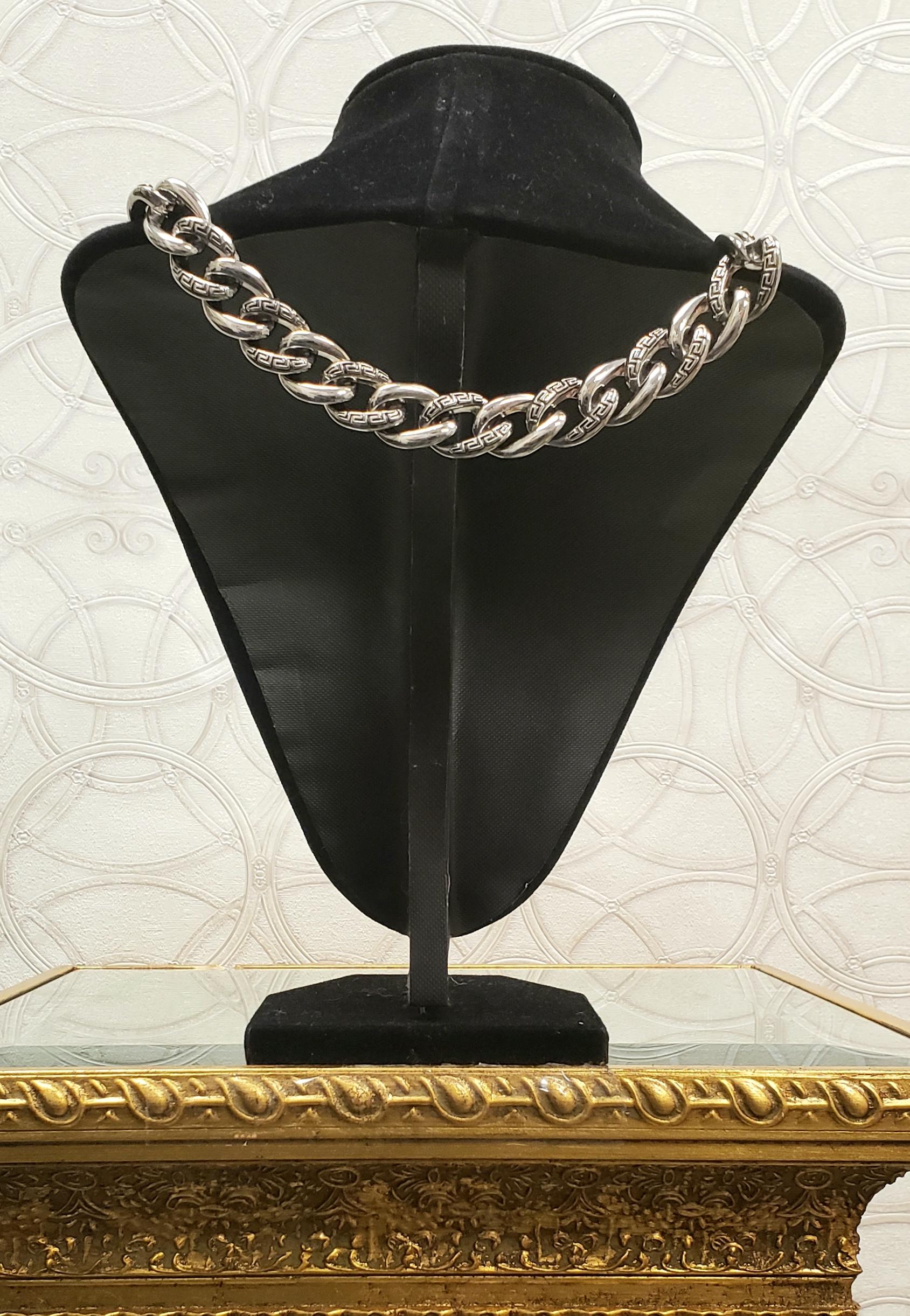 Spring 2011 L# 33 NEW VERSACE SILVER TONE METAL NECKLACE and BRACELET 2