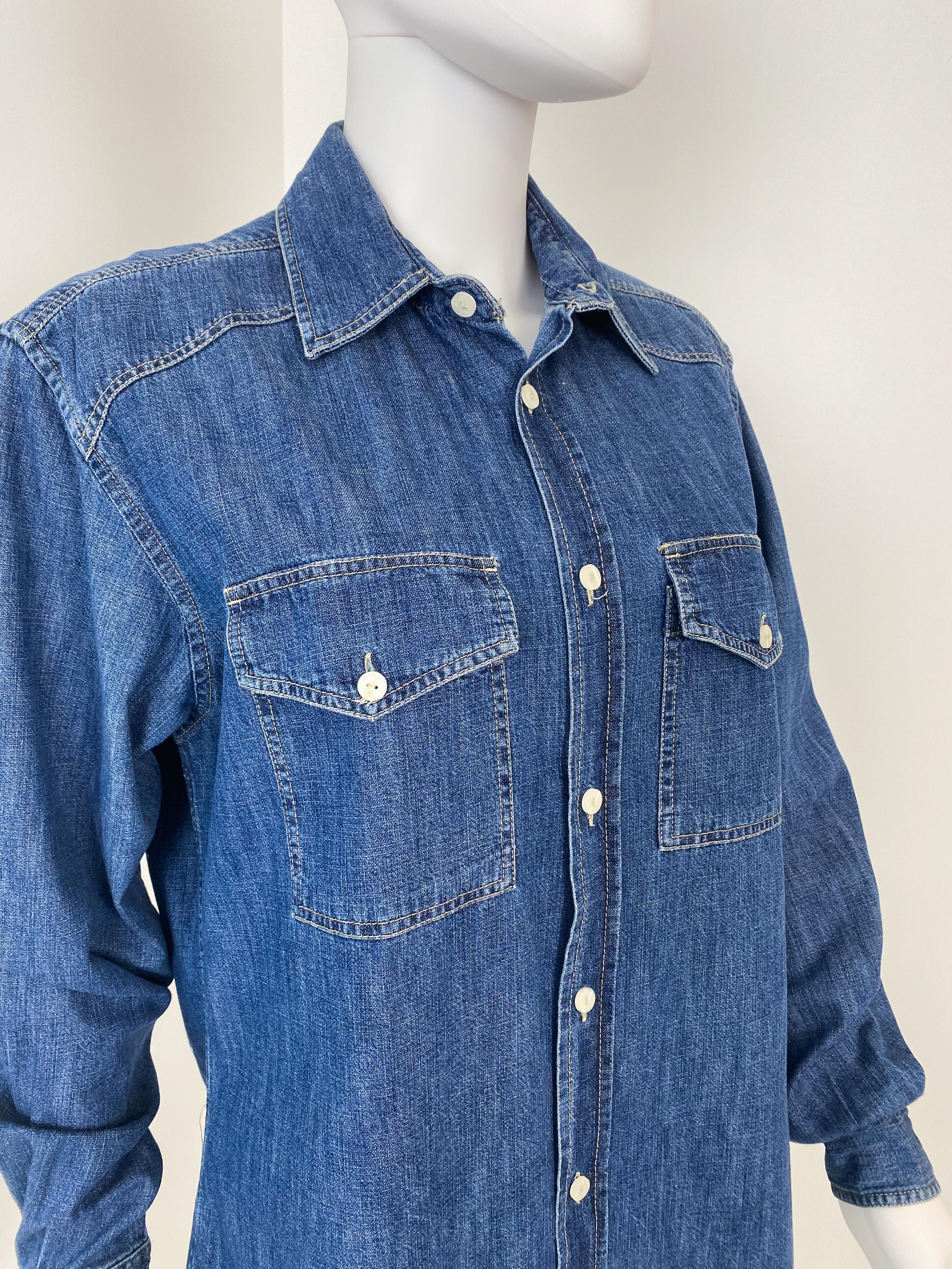 Women's or Men's Spring 2012 Castelbajac Mickey Mouse Denim Shirt Size Men S or Women L/XL For Sale