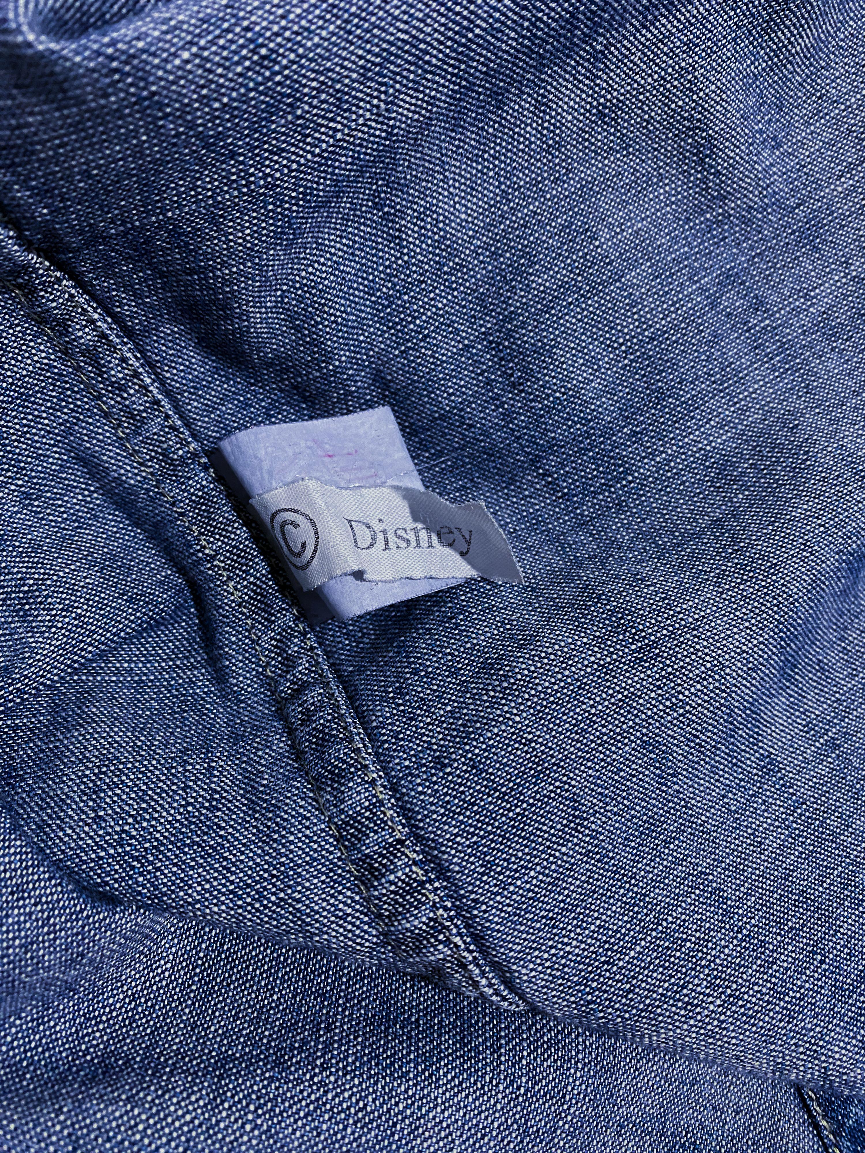 Spring 2012 Castelbajac Mickey Mouse Denim Shirt Size Men S or Women L/XL For Sale 4