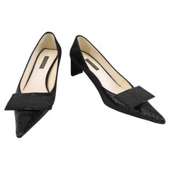 Printemps 2013 RTW Louis Vuitton By Marc Jacobs Black Sequin Pumps with Bows (escarpins à paillettes et nœuds)