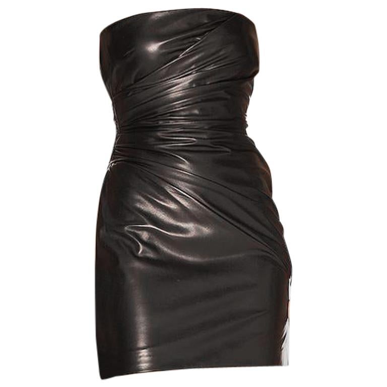 Spring 2019 Look #11 BLACK LEATHER MINI DRESS as seen as Rosie 38 - 2, 40 - 4