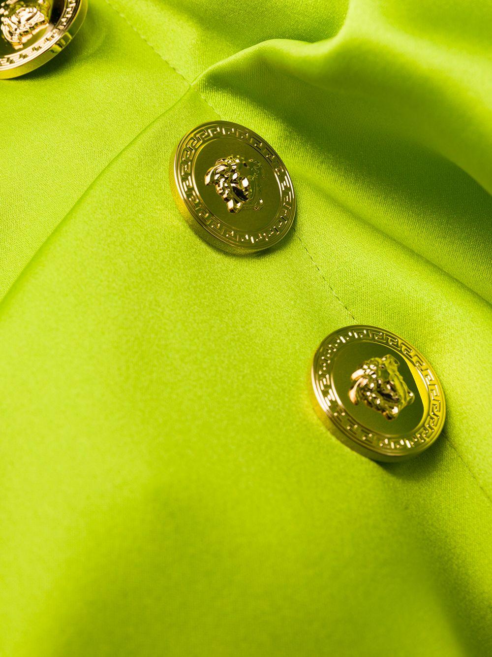 Printemps 2020 Look #42 LIME SATIN STRAPLESS DRESS as seen as Seen 40 - 4 en vente 3