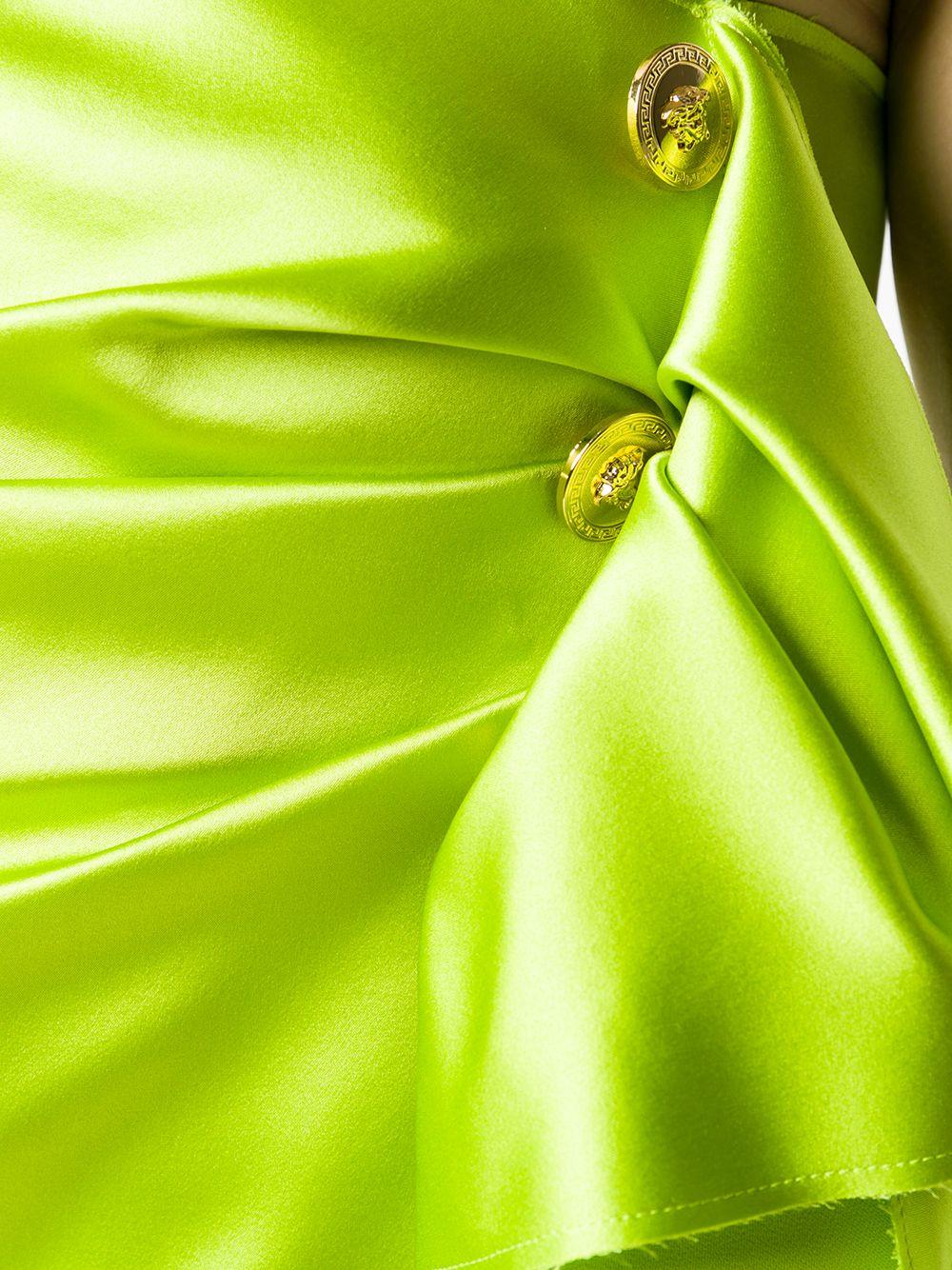 Spring 2020 Look #42 LIME SATIN STRAPLESS DRESS as seen as Selena 40 - 4 For Sale 4