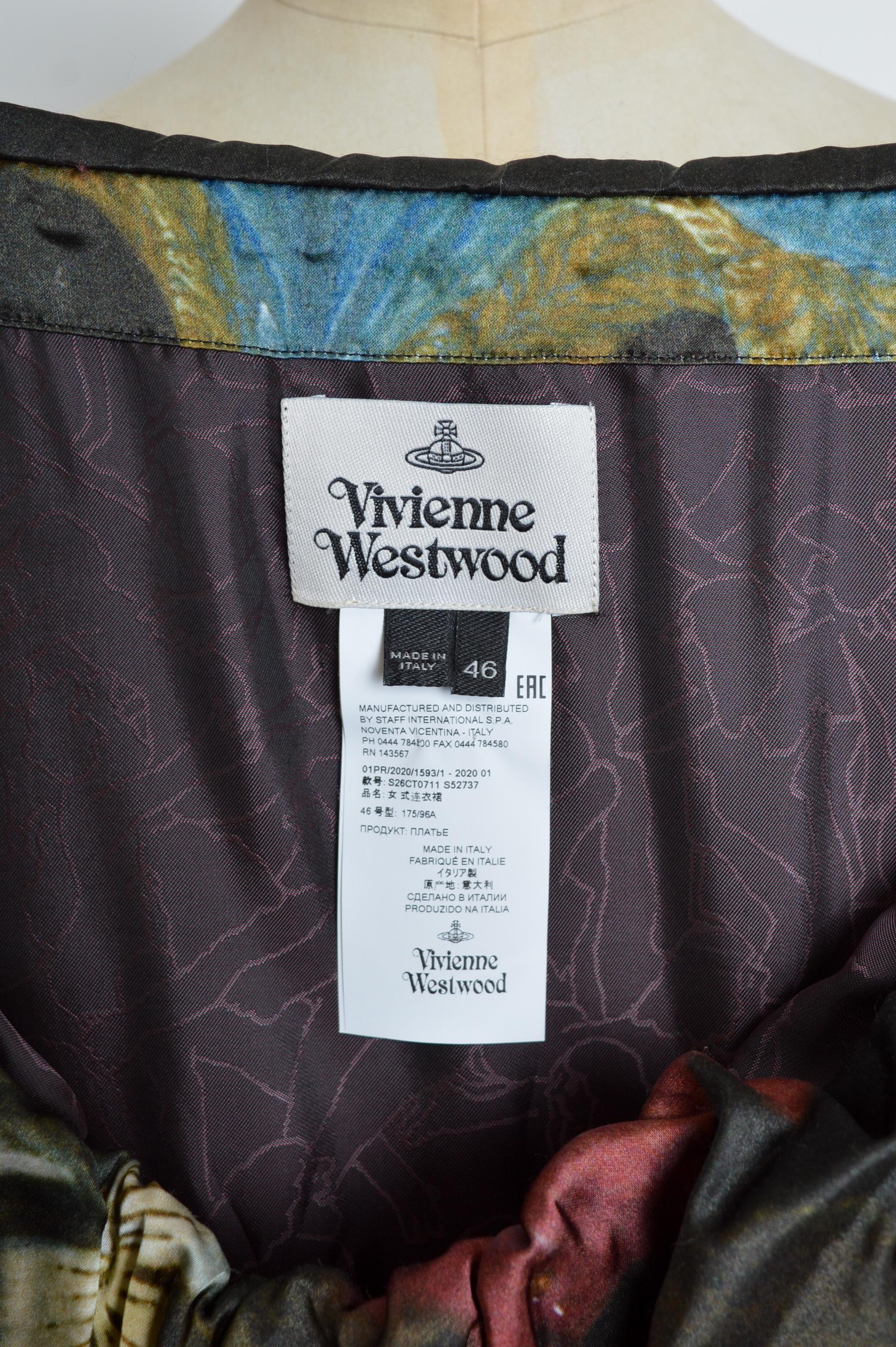 Vivienne Westwood Ginnie Westwood Robe drapée à imprimé escargot renaissance printemps 2020 6