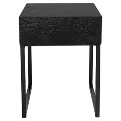 Spring Bedside Table With Drawer Black by Fabrizio Contaldo 