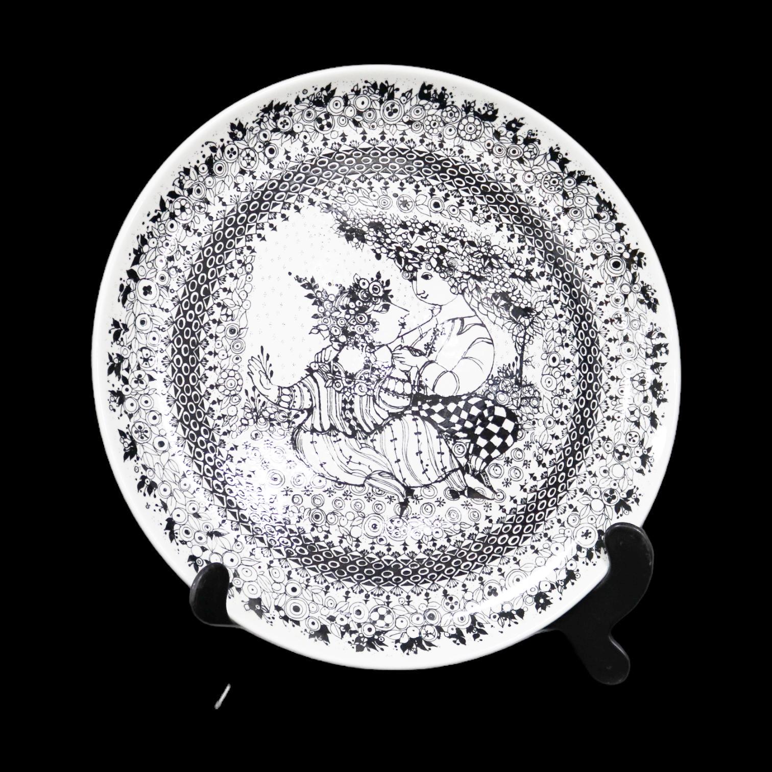 Late 20th Century Spring Bjorn Wiinblad Four Seasons Plate For Nymølle  For Sale
