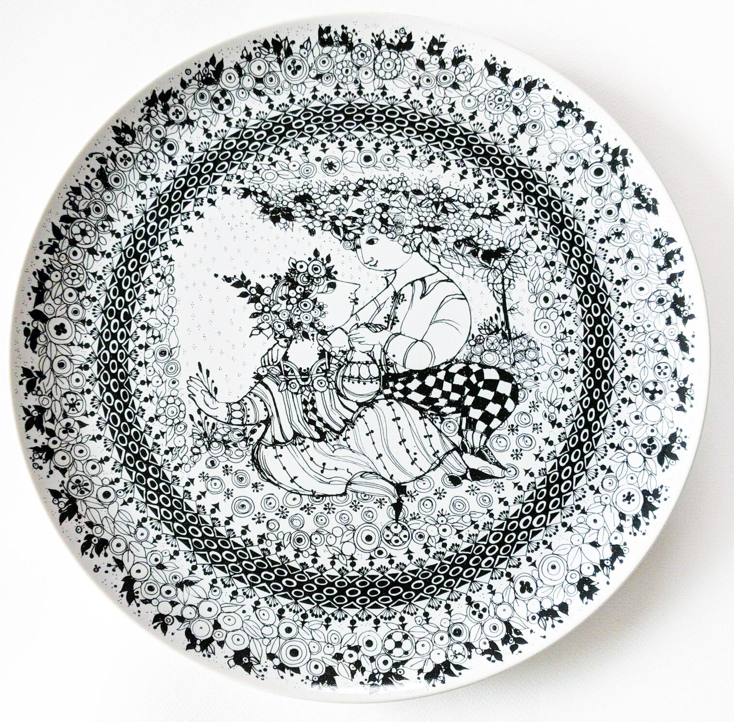 Porcelain Spring Bjorn Wiinblad Four Seasons Plate For Nymølle  For Sale