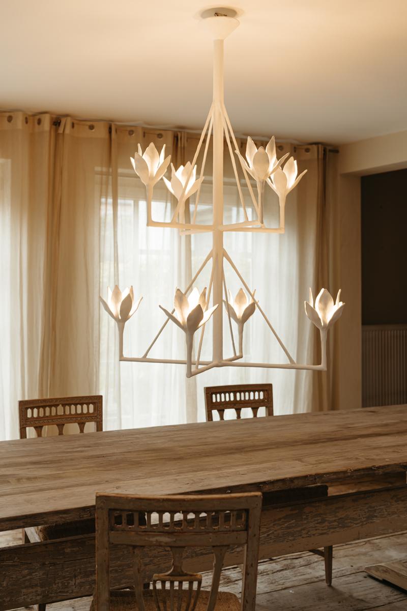 Spring chandelier by Serge Castella  In New Condition For Sale In Brecht, BE