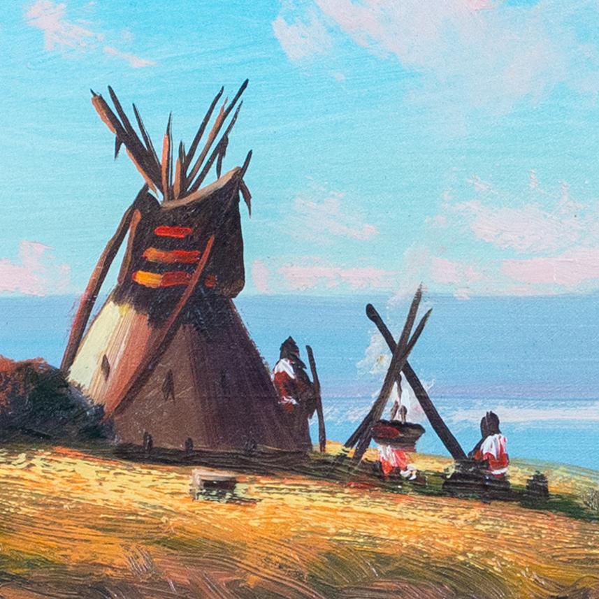 Spring Clouds, Original-Ölgemälde von Heinie Hartwig im Zustand „Gut“ im Angebot in Coeur d'Alene, ID
