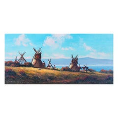 Nuvole di primavera Pittura ad olio originale di Heinie Hartwig