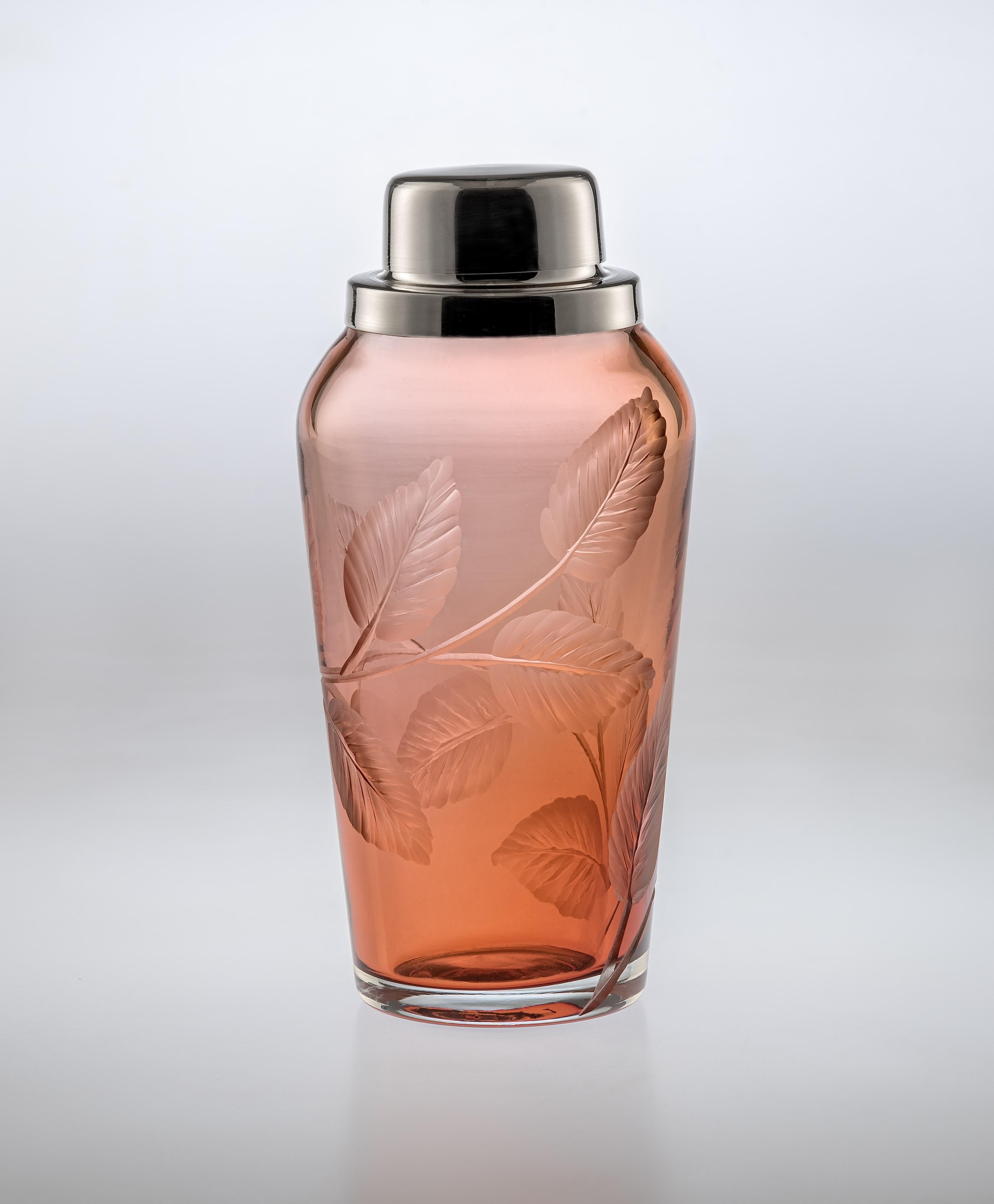 XXI secolo e contemporaneo Shakers Primavera in Vetro Rosa in vendita