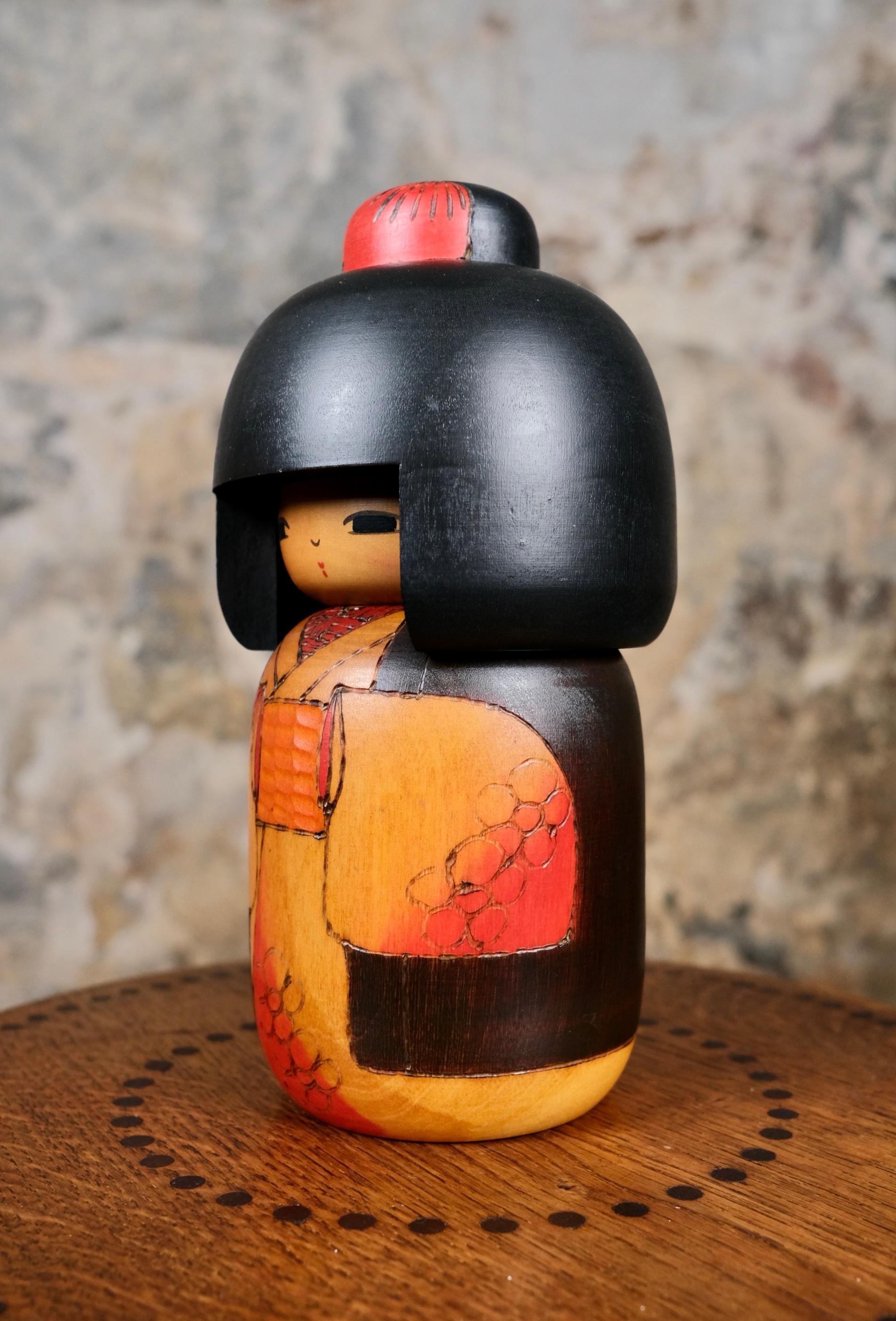 Giapponismo Kokeshi di Fumio Tomidokoro, Giappone, anni Ottanta in vendita