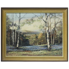 "Spring Evening" Landscape Malvern Hills Oil on Canvas by Alan King