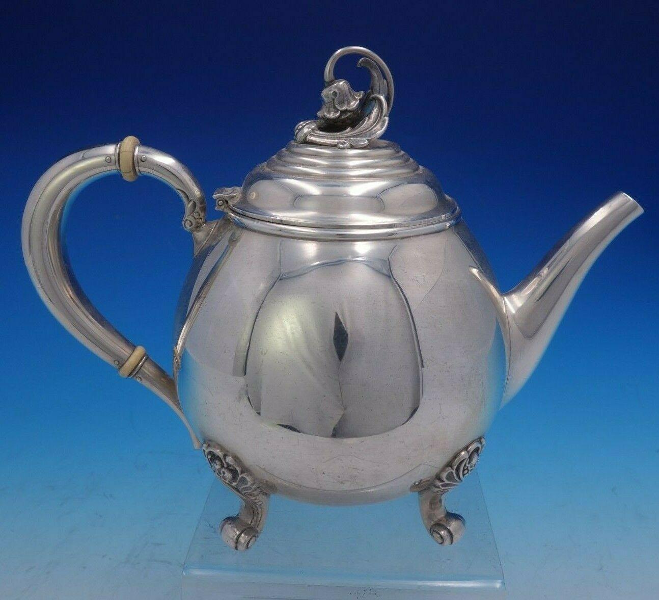 20th Century Spring Glory by International #C360 5 Piece Sterling Silver Tea Set