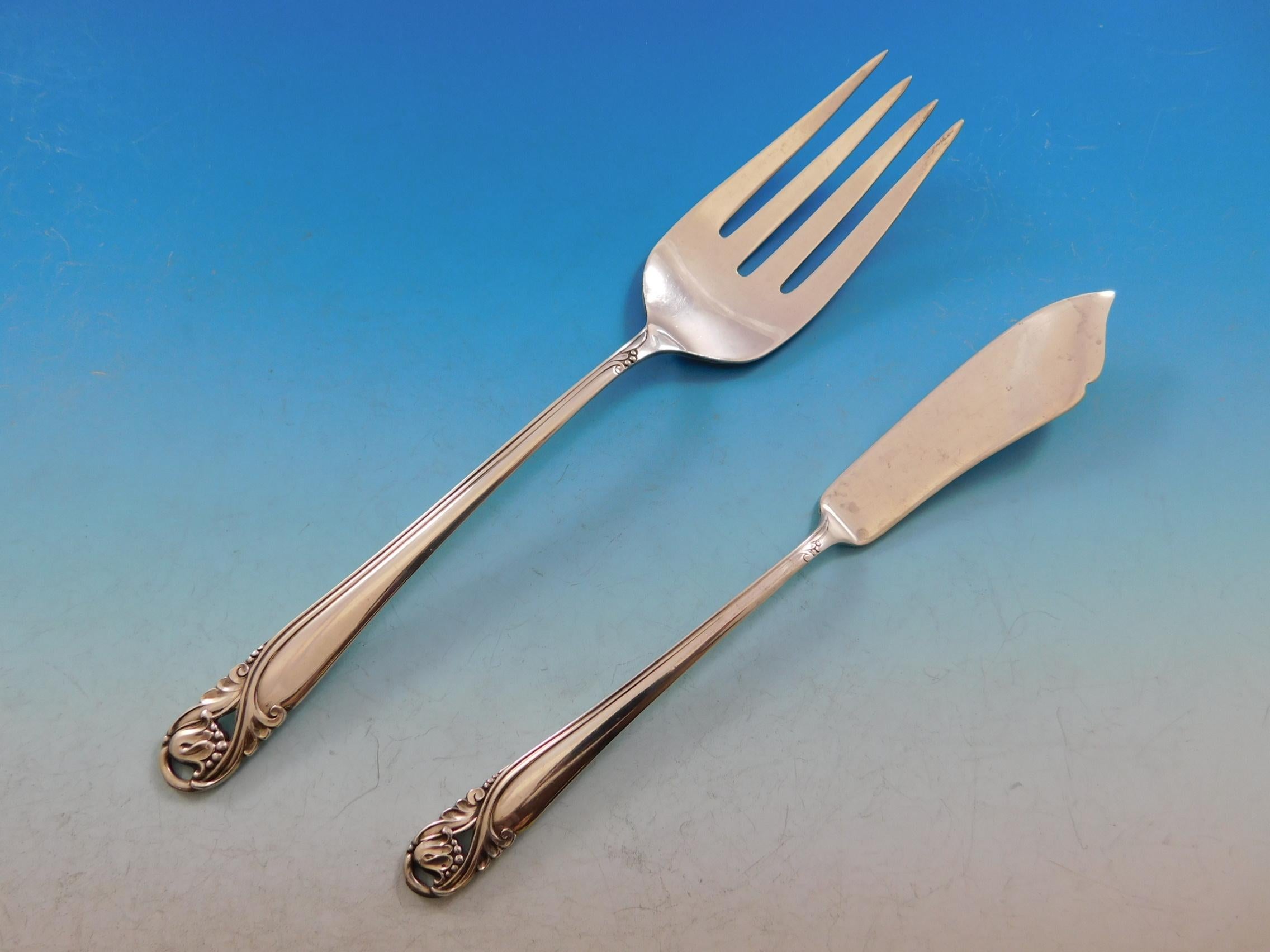 8 services de table en argent sterling Spring Glory par International, 52 pièces en vente 4