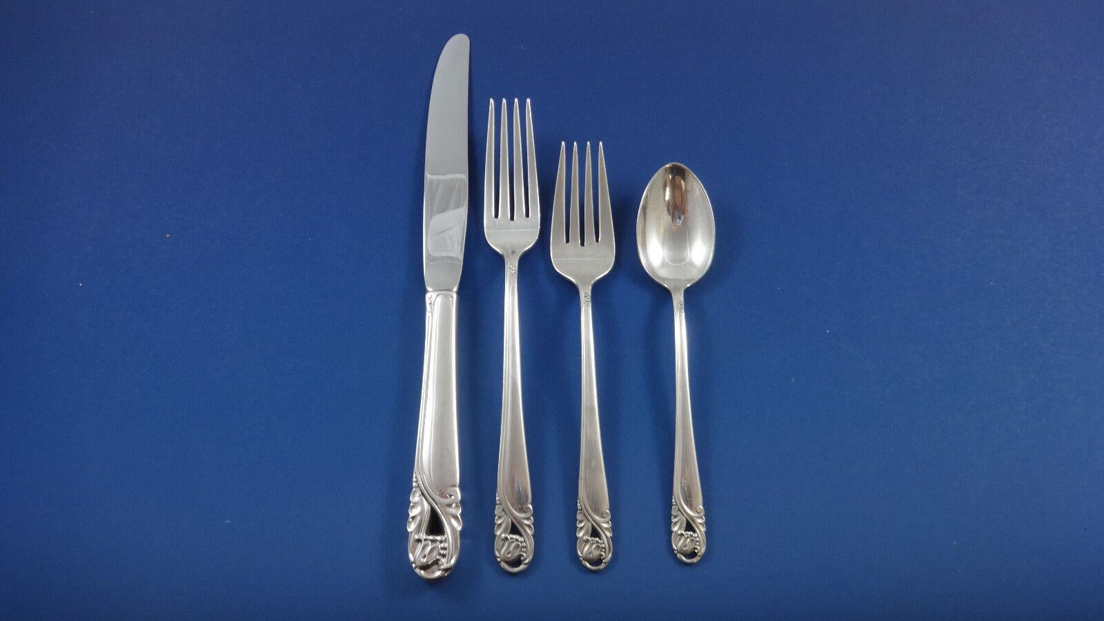 American Spring Glory by International Sterling Silver Flatware Service 12 Set 66 Pieces For Sale