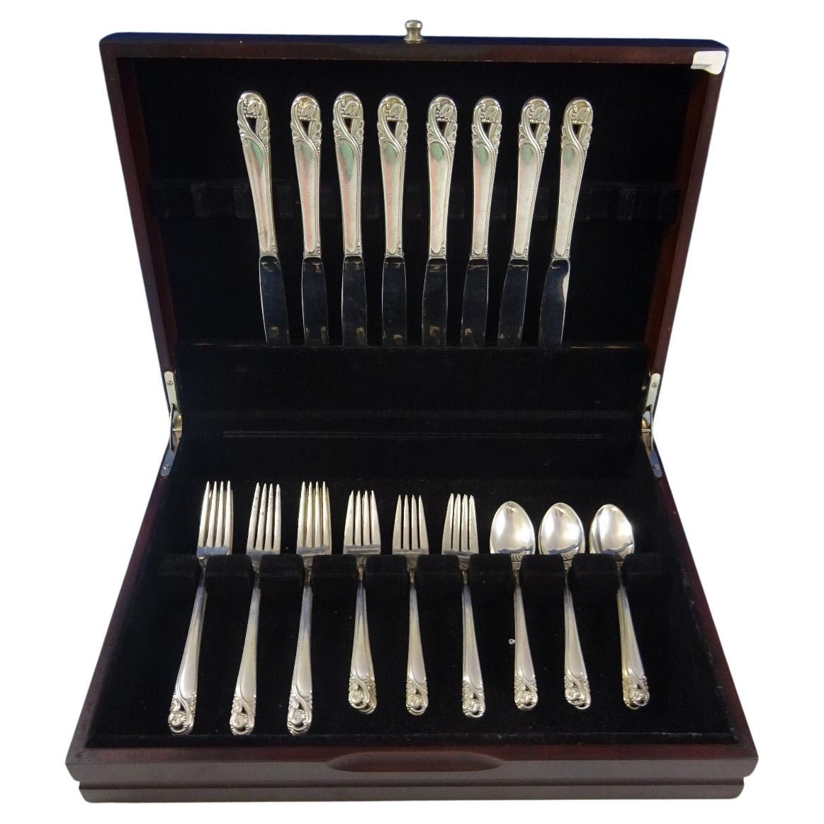 Spring Glory by International Sterling Silver Flatware Service 8 Set 32 Pieces