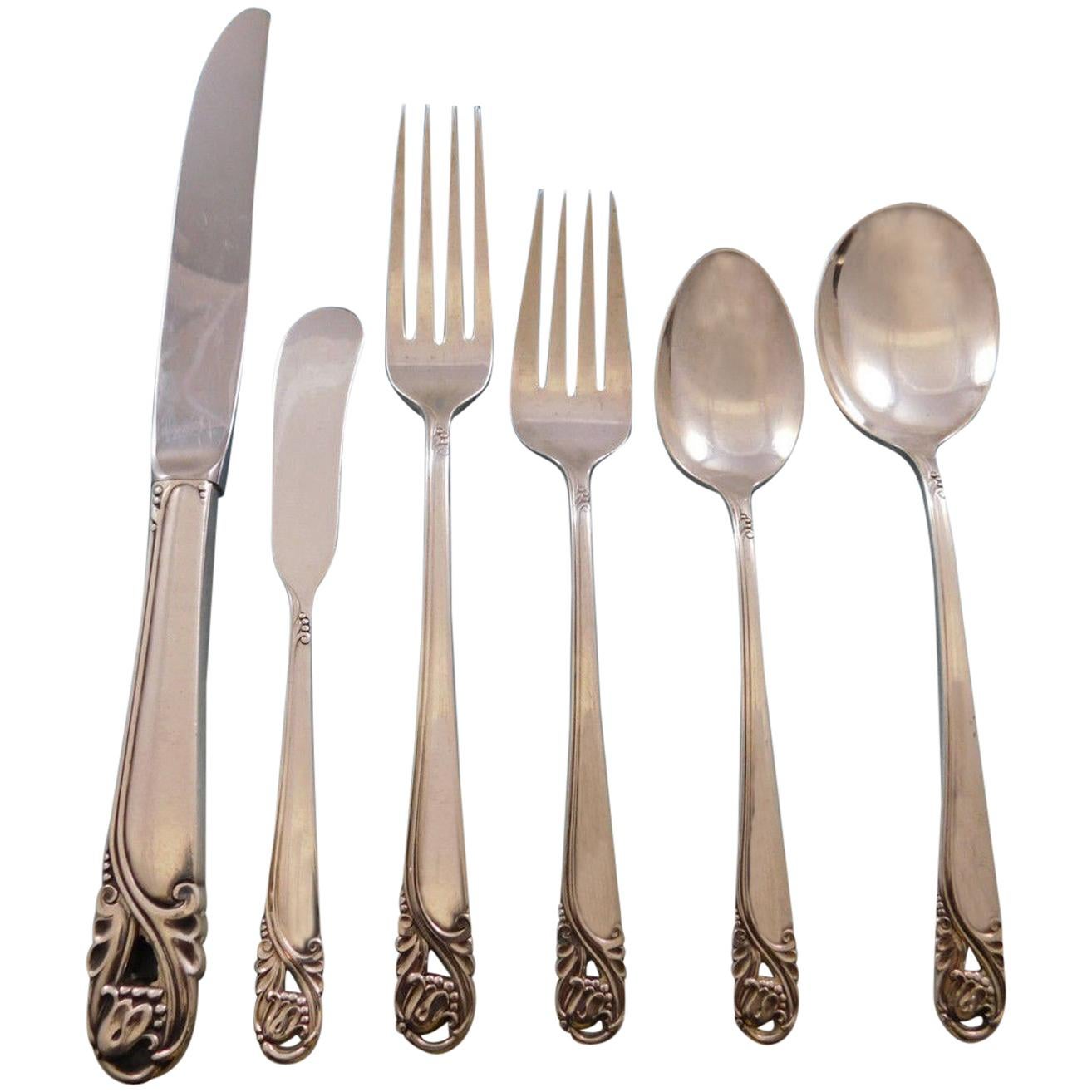 Juego de 8 cubiertos Spring Glory by International Sterling Silver 52 piezas en venta