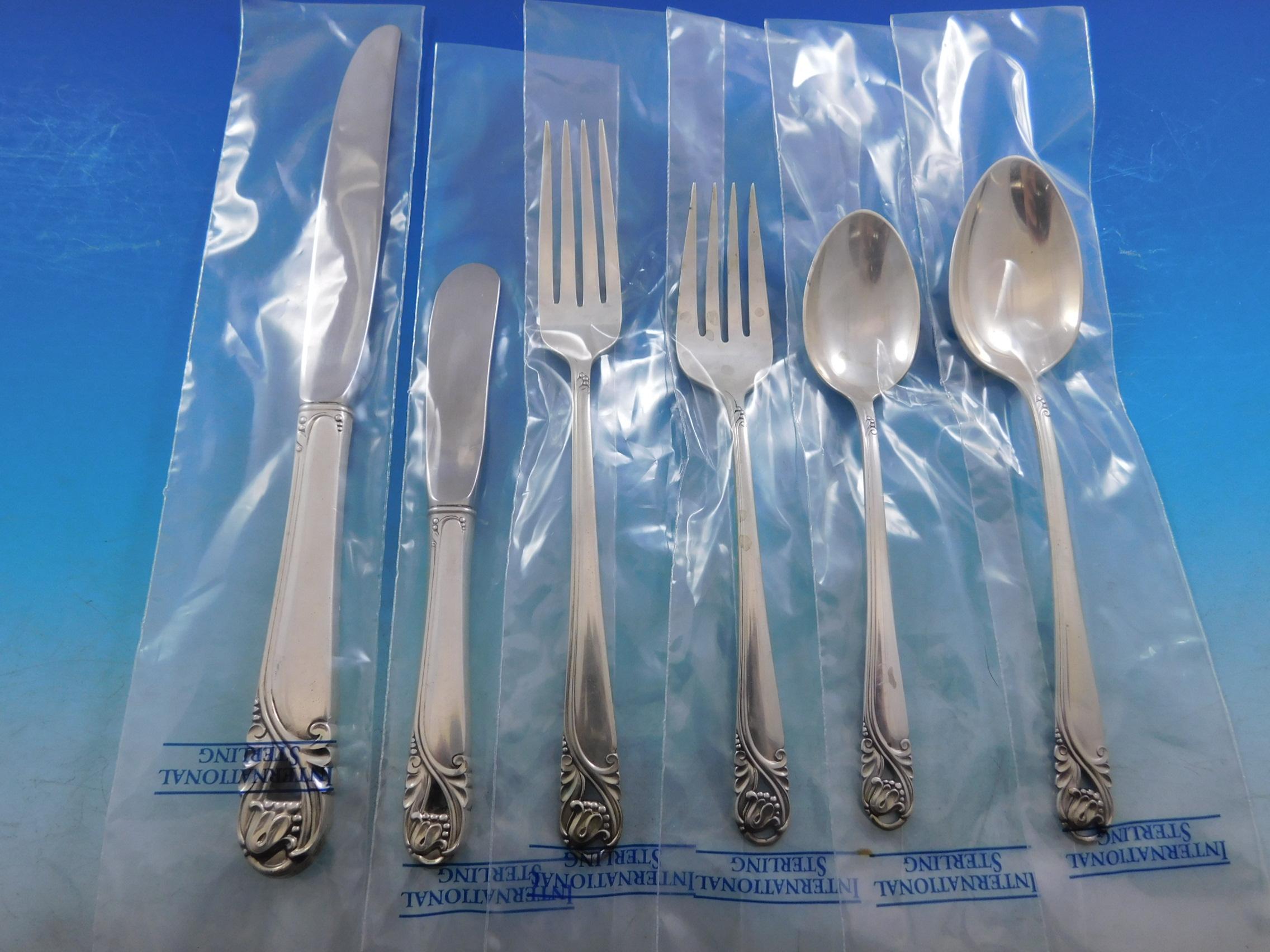 American Spring Glory by International Sterling Silver Flatware Service Set 36 pcs New For Sale