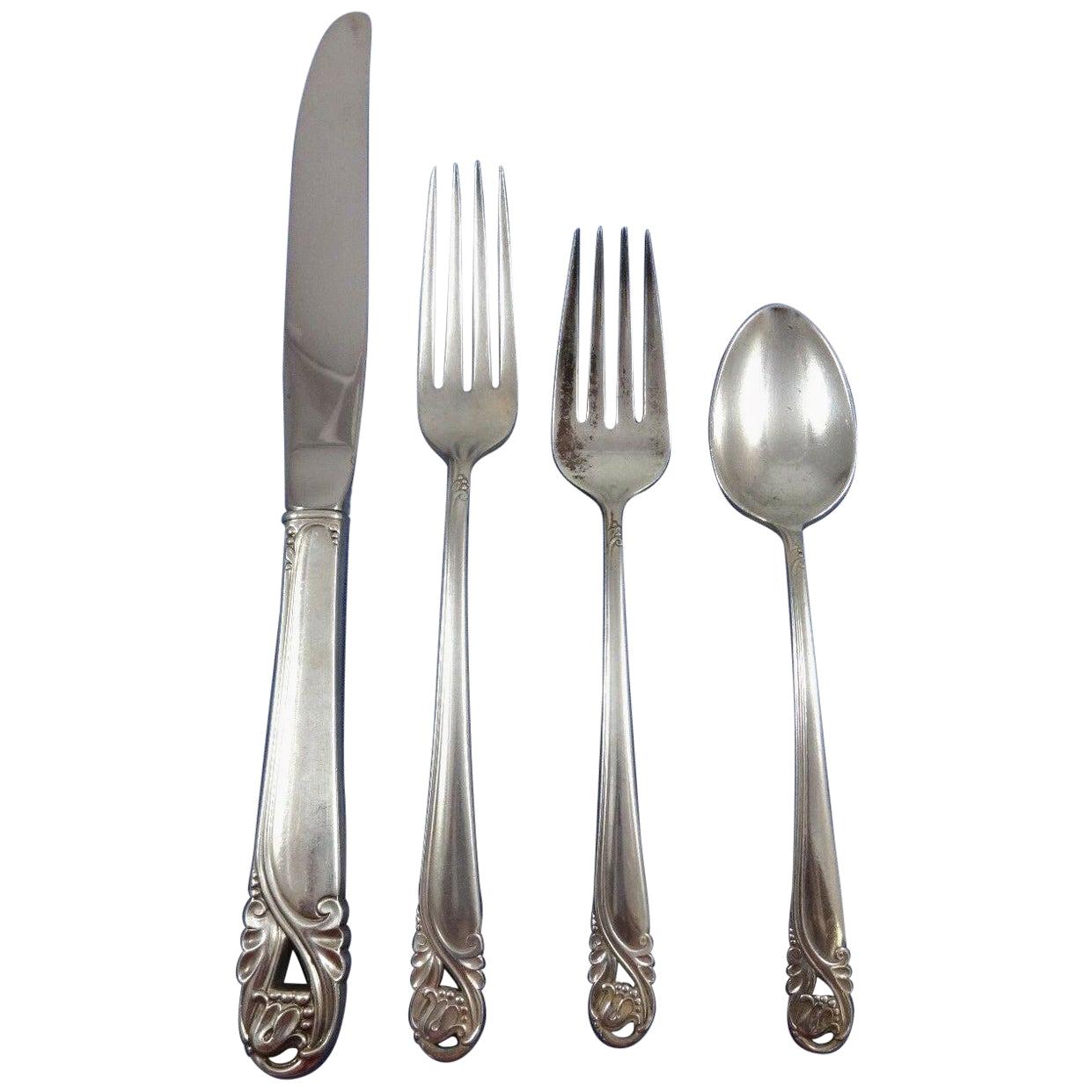 Spring Glory by International Sterling Silver Flatware Service Set 36 pcs New For Sale