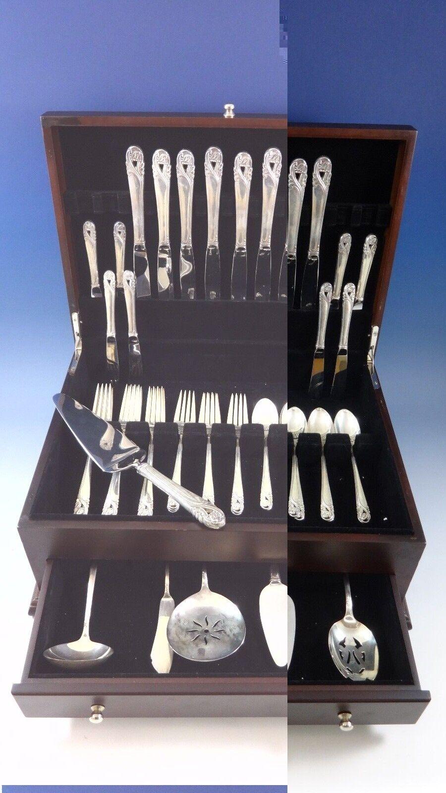 SPRING GLORY BY INTERNATIONAL sterling silver flatware set - 46 pieces. This set includes:

8 KNIVES, 9 1/4