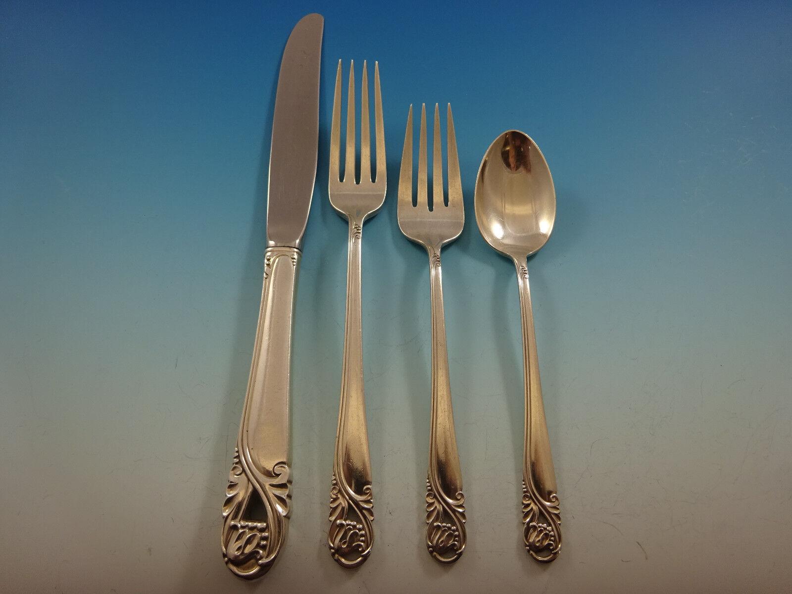 Spring Glory by International Sterling Silver Flatware Set For 8 Service 41 Pcs For Sale 3