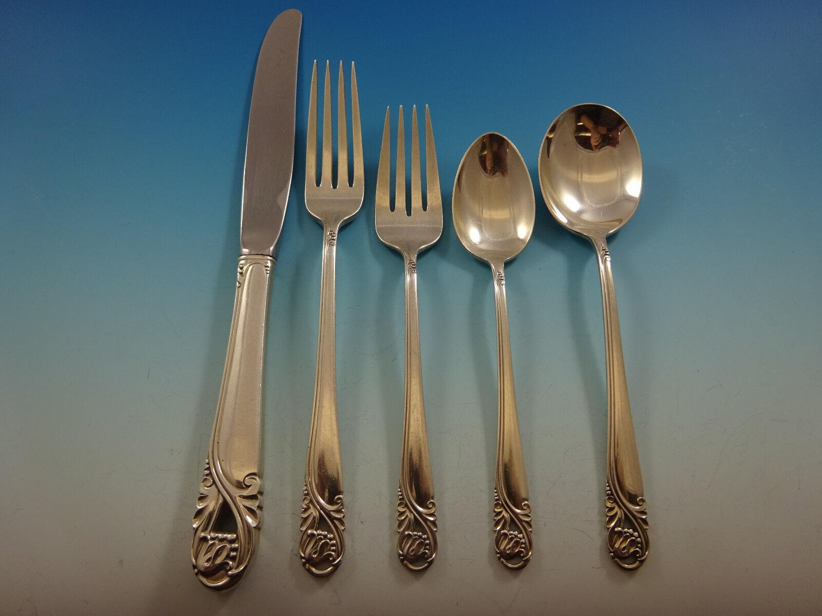 Spring Glory by International Sterling Silver Flatware Set For 8 Service 41 Pcs For Sale 4