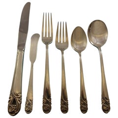 Spring Glory by International Sterling Silver Flatware Set for 8 Service 56 Pcs