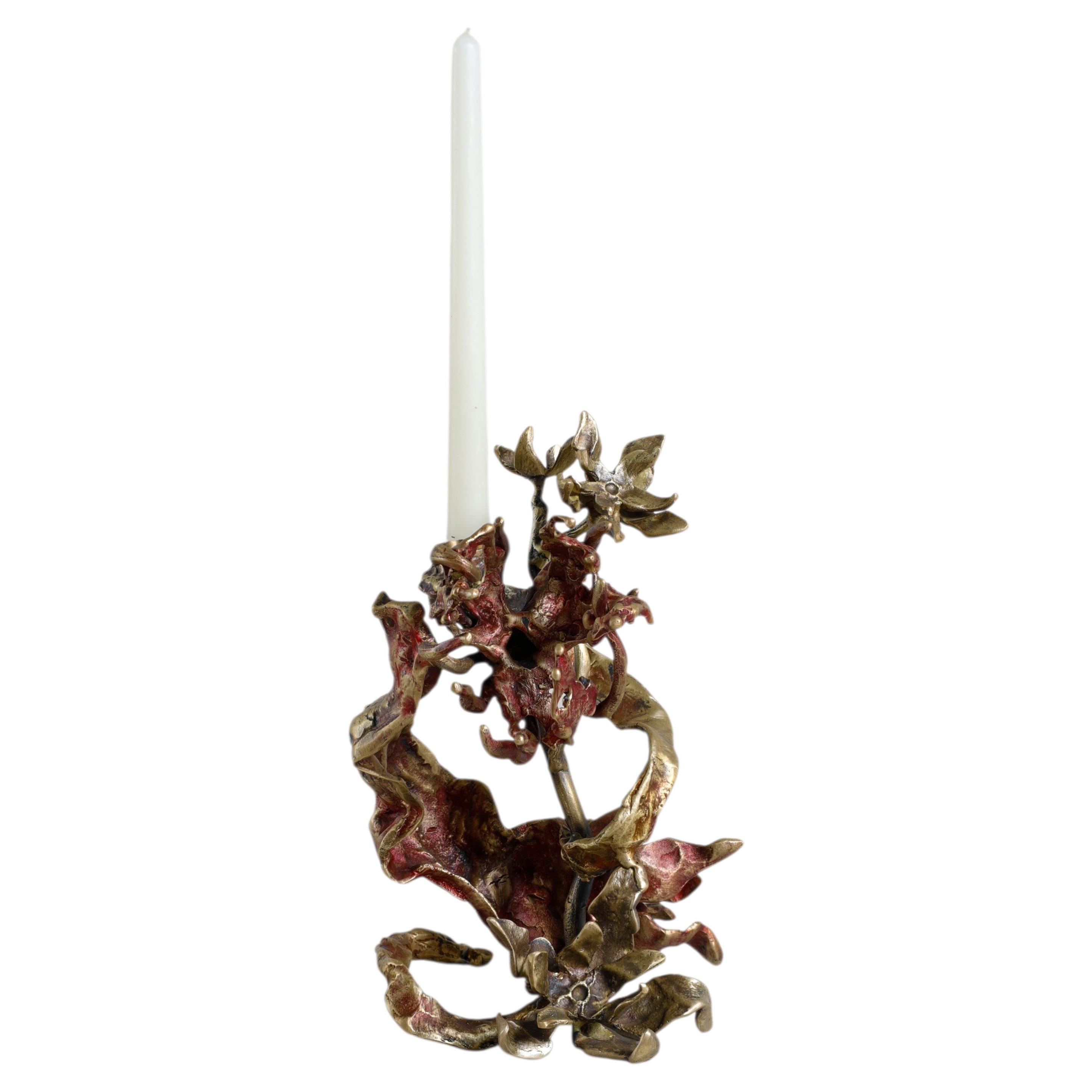 Spring in Kashmir Candle Holder Large in Brass, Viya by Vikram Goyal For Sale