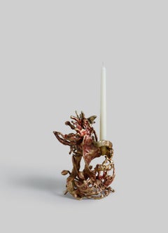 Spring in Kashmir Candle Holder Small in Brass, Viya by Vikram Goyal