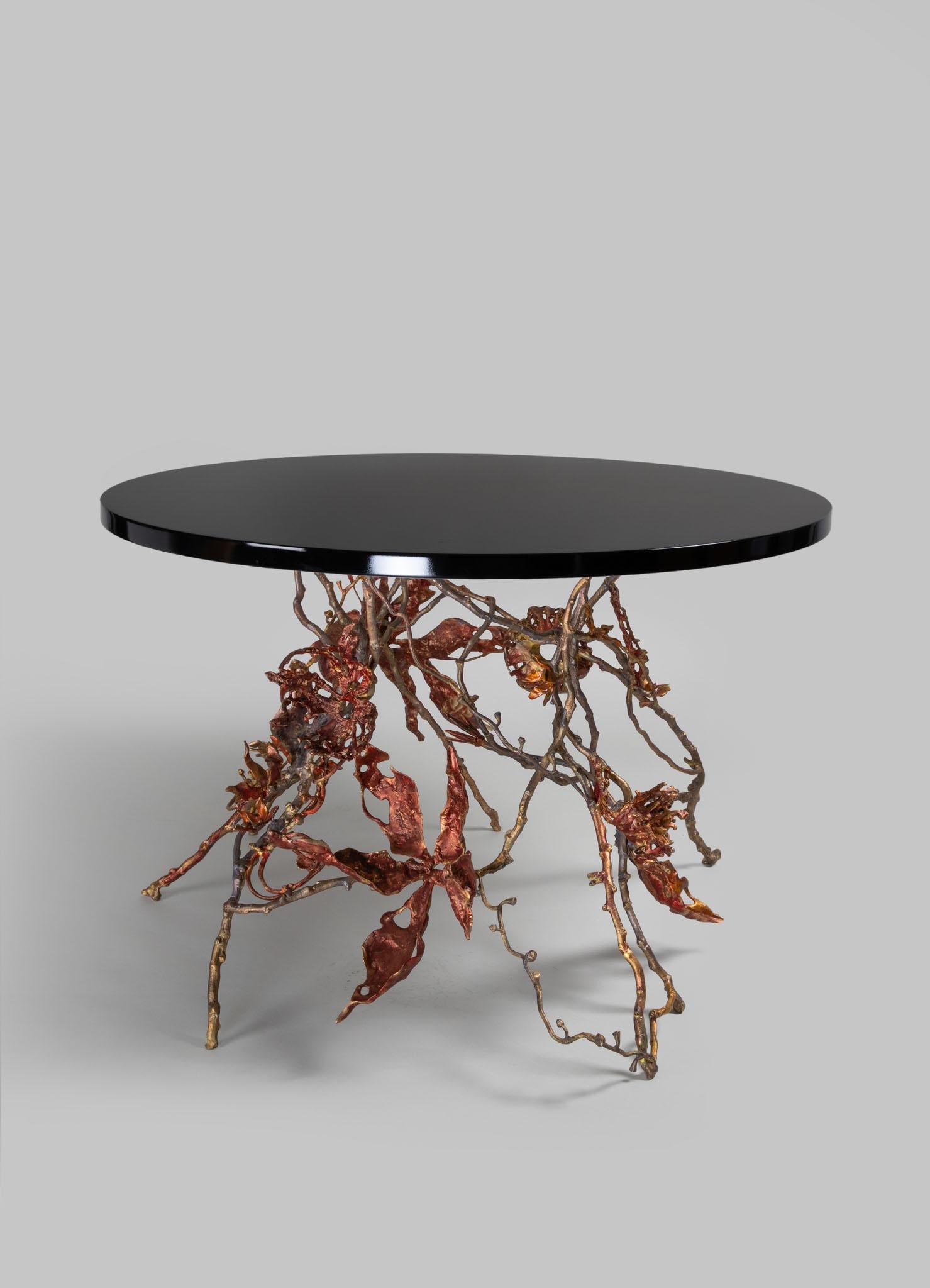 Spring In Kashmir Foyer Table in Brass, Viya by Vikram Goyal

Springtime is a special season of rebirth, and no less in the pristine valley of Kashmir where verdant, lush forests, and blooming tulips transform into fluid forms amidst the backdrop of