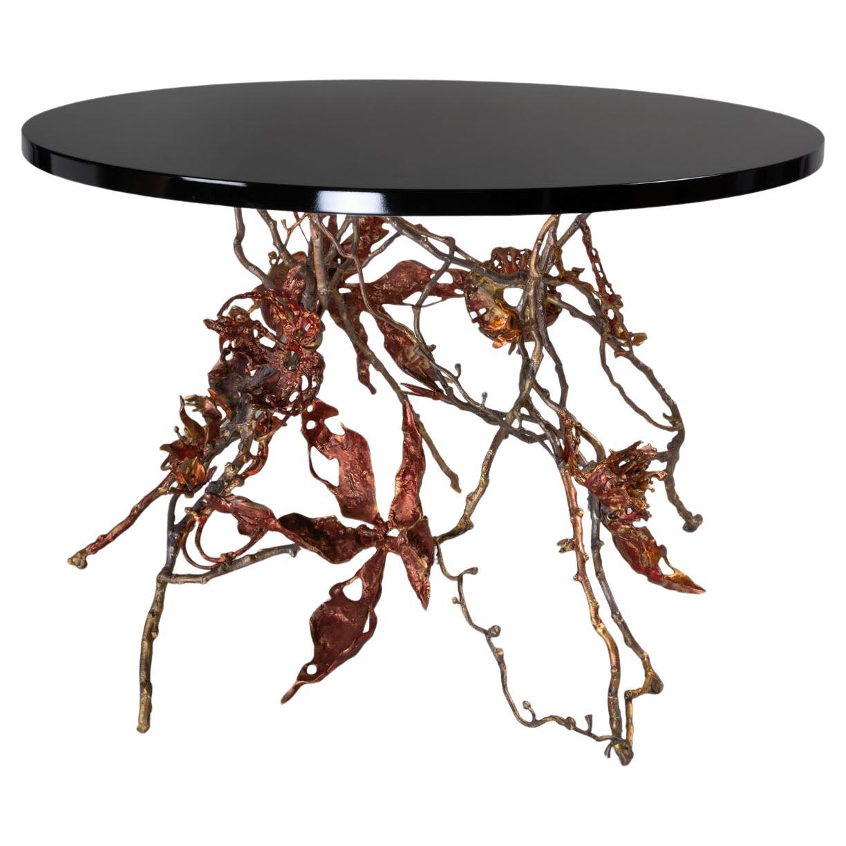 Spring In Kashmir Foyer Table in Brass, Viya by Vikram Goyal