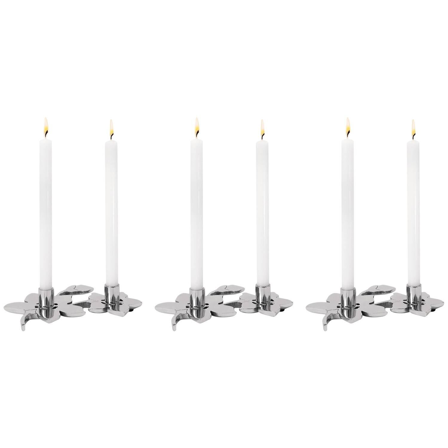 Spring Is Coming II Aluminium Six-Piece Candleholder by Laudani & Romanelli For Sale