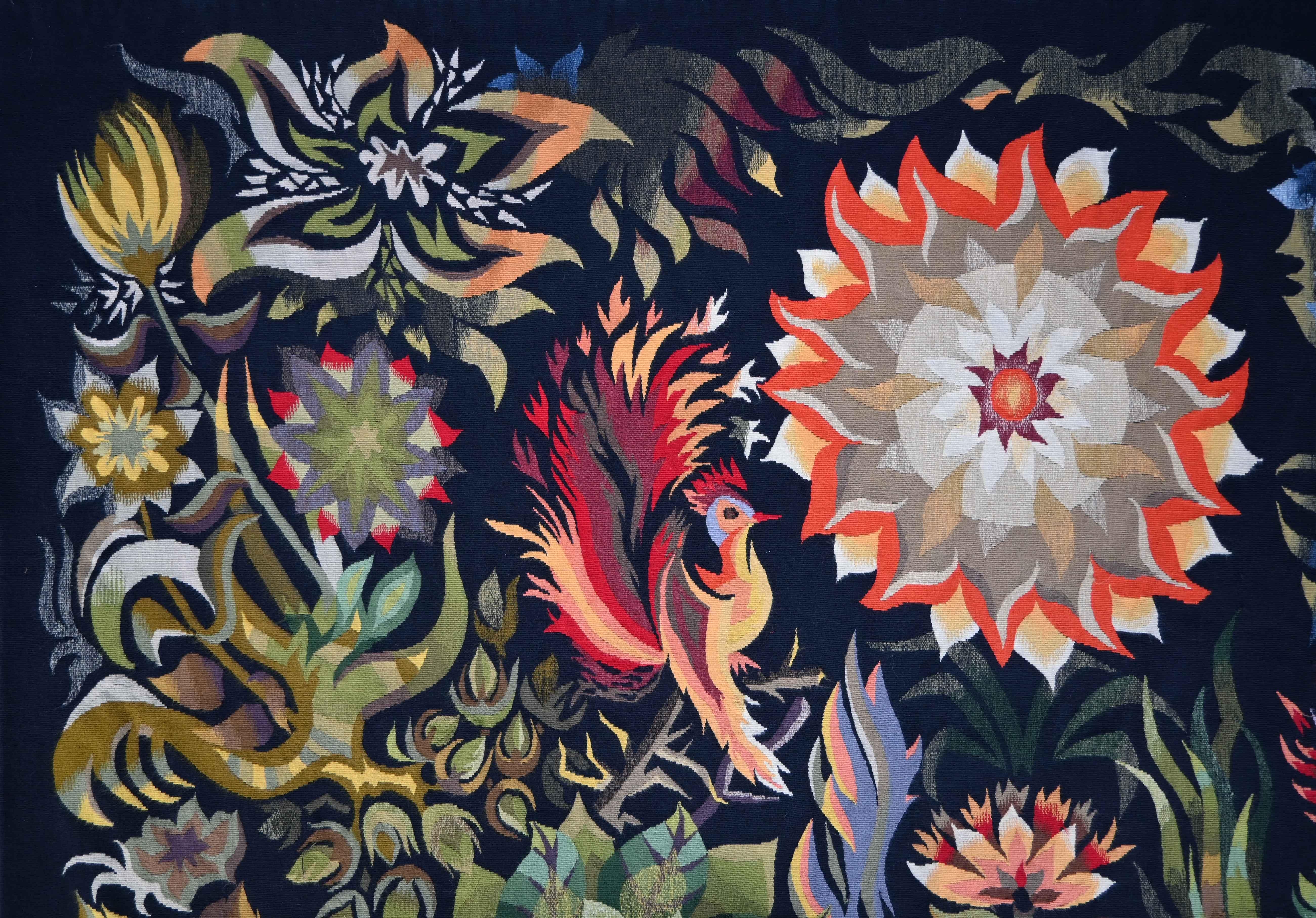 Spring Levee, Jean-Michel Lartigaud – Französischer moderner Aubusson-Wandteppich – Nr. 1513 (Handgewebt) im Angebot