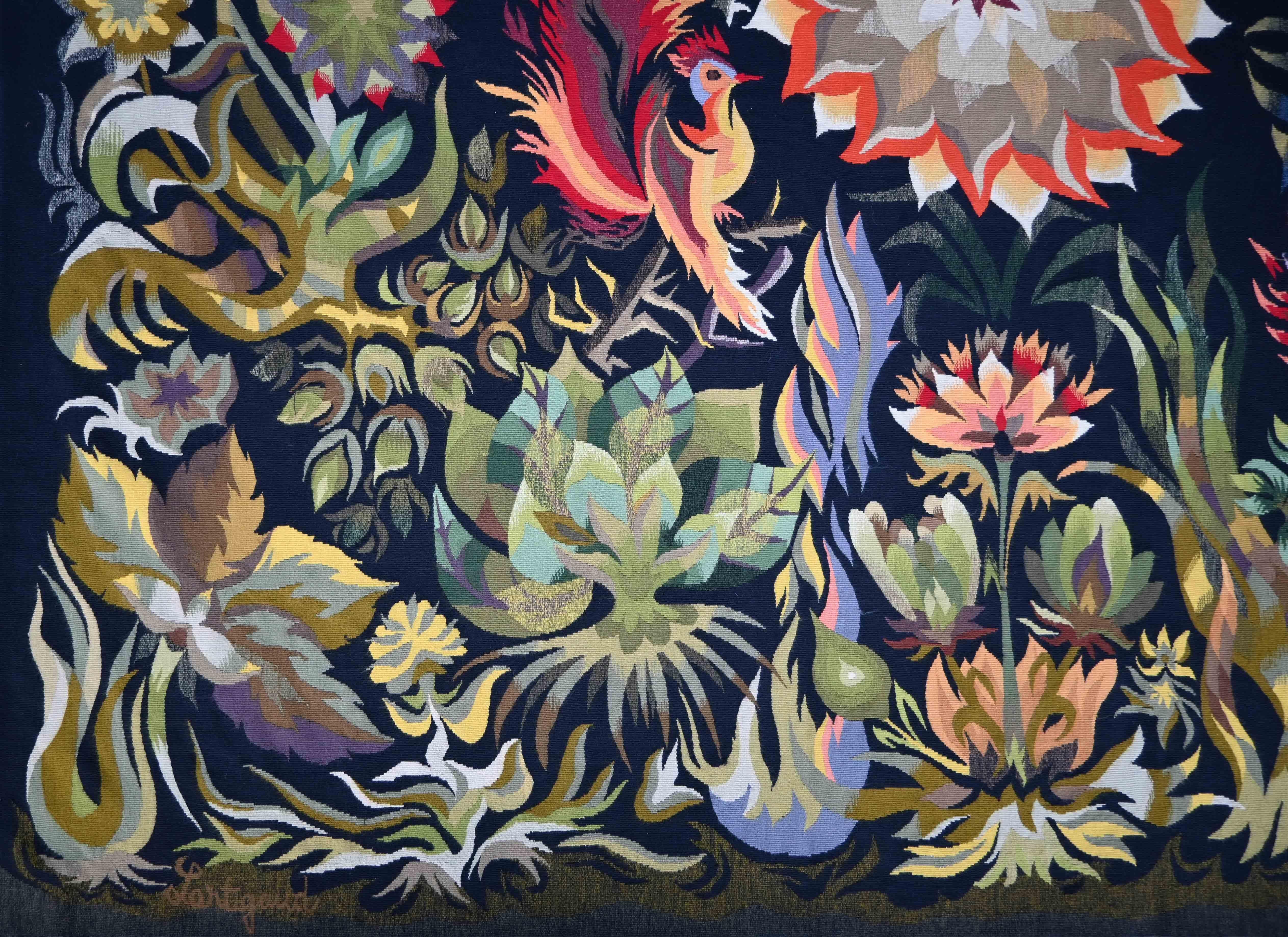 Spring Levee, Jean-Michel Lartigaud – Französischer moderner Aubusson-Wandteppich – Nr. 1513 im Zustand „Hervorragend“ im Angebot in Paris, FR