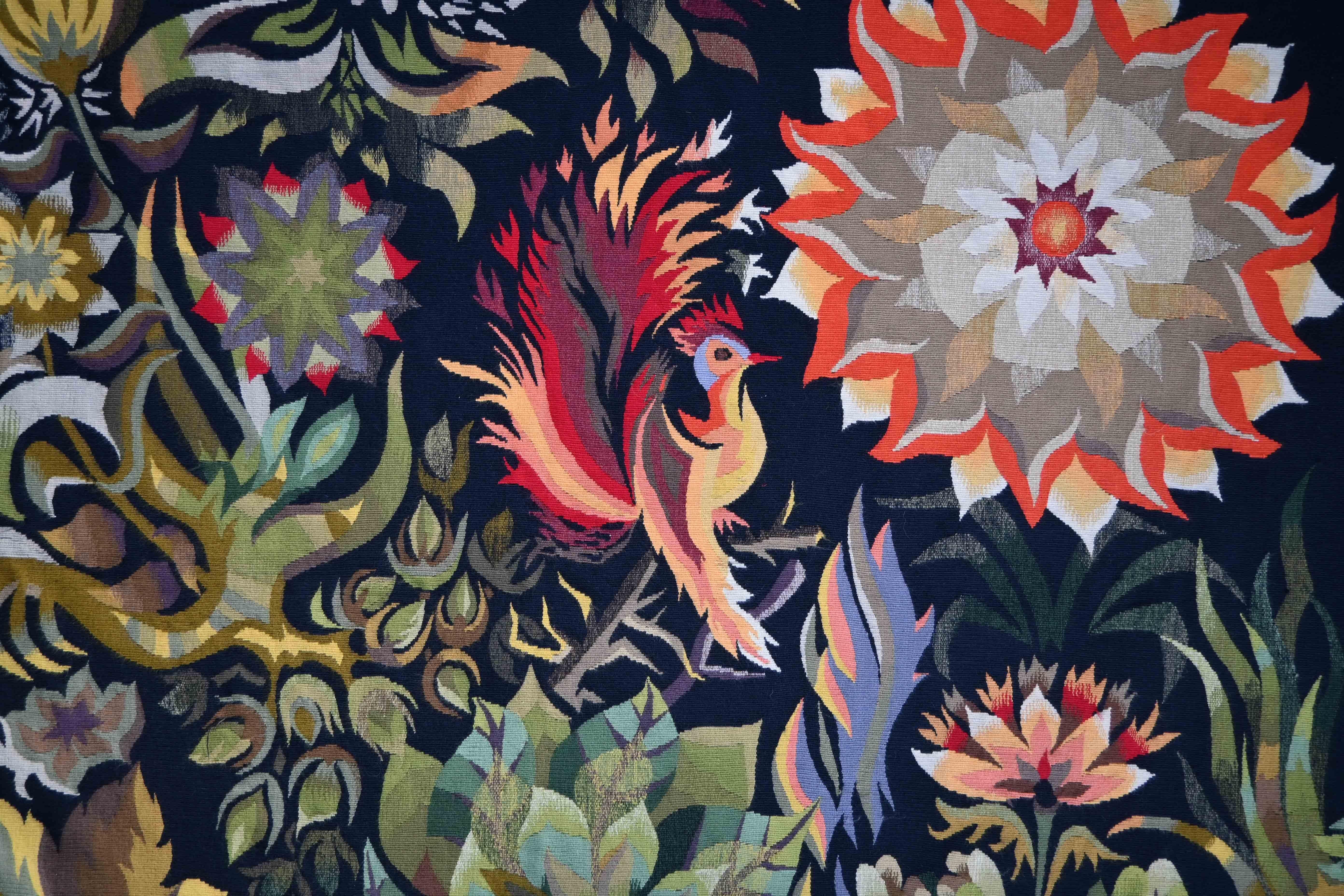 Spring Levee, Jean-Michel Lartigaud – Französischer moderner Aubusson-Wandteppich – Nr. 1513 (20. Jahrhundert) im Angebot