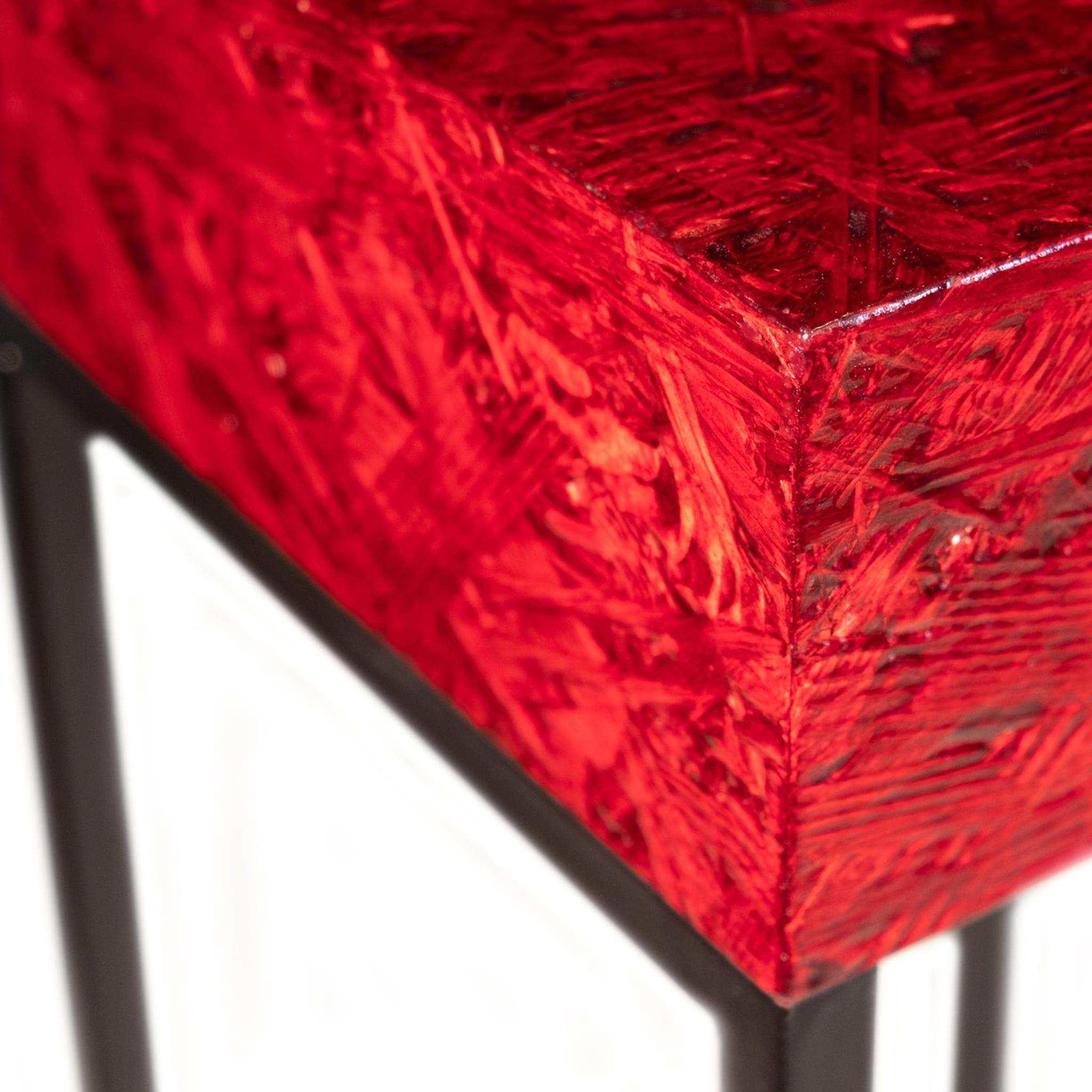 Spring Mini Side Table Red by Fabrizio Contaldo In New Condition For Sale In Milan, IT