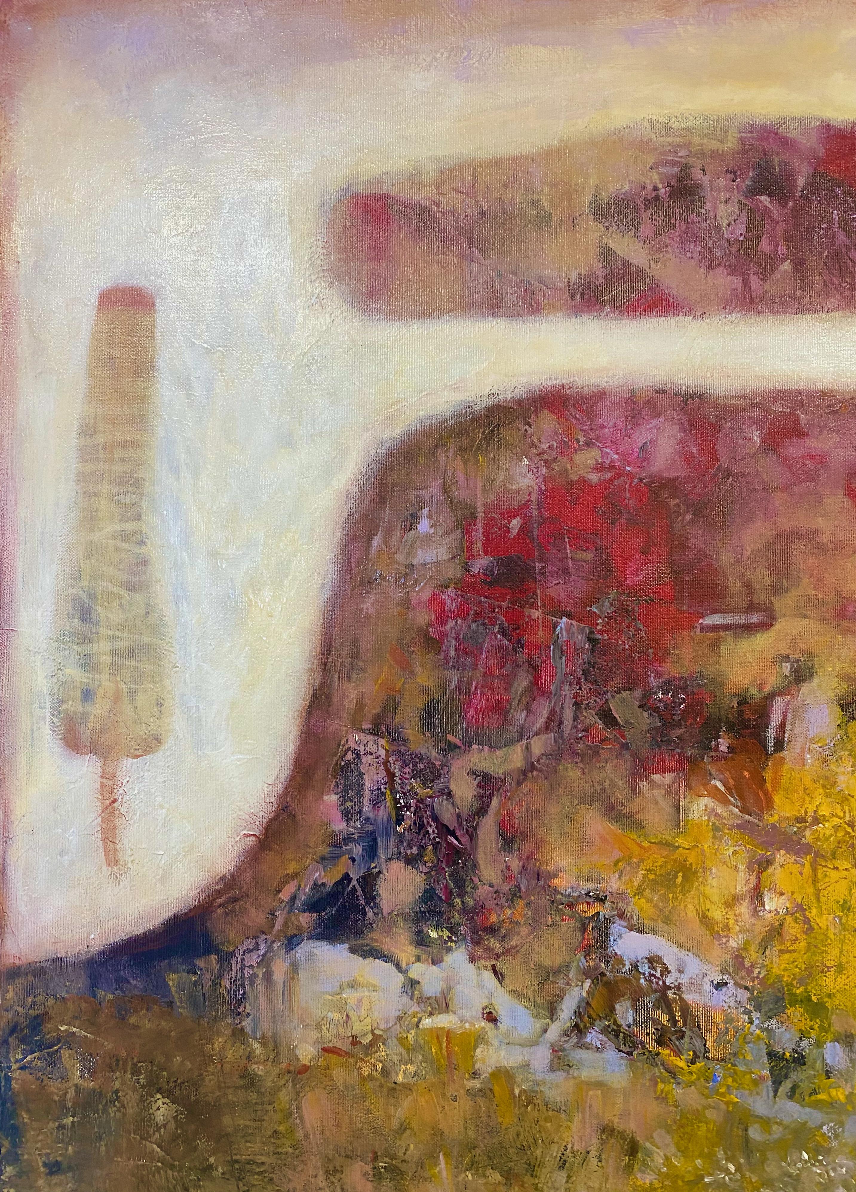 Post-Modern 'Spring mountain' - original painting by Ukranian Dutch artist Oleg Bondarenko